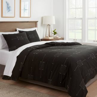 Photo 1 of Clipped Linework Duvet Set - Threshold™ size cal king 