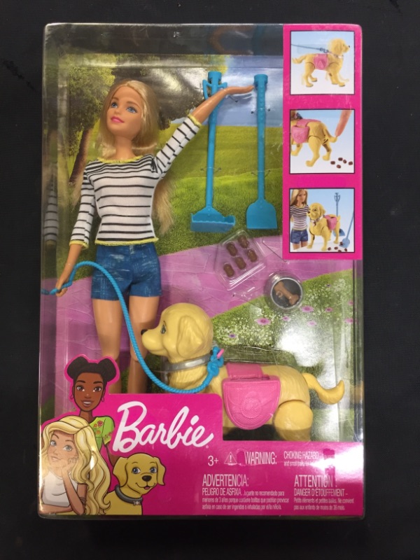 Photo 2 of Barbie Walk and Potty Pup Doll and Playset