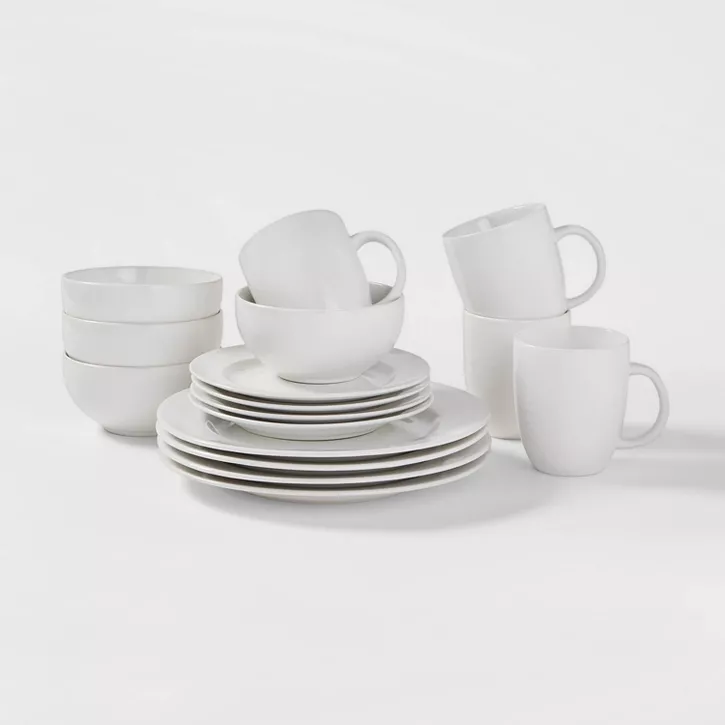 Photo 1 of 16pc Porcelain Dinnerware Set White - Threshold™

