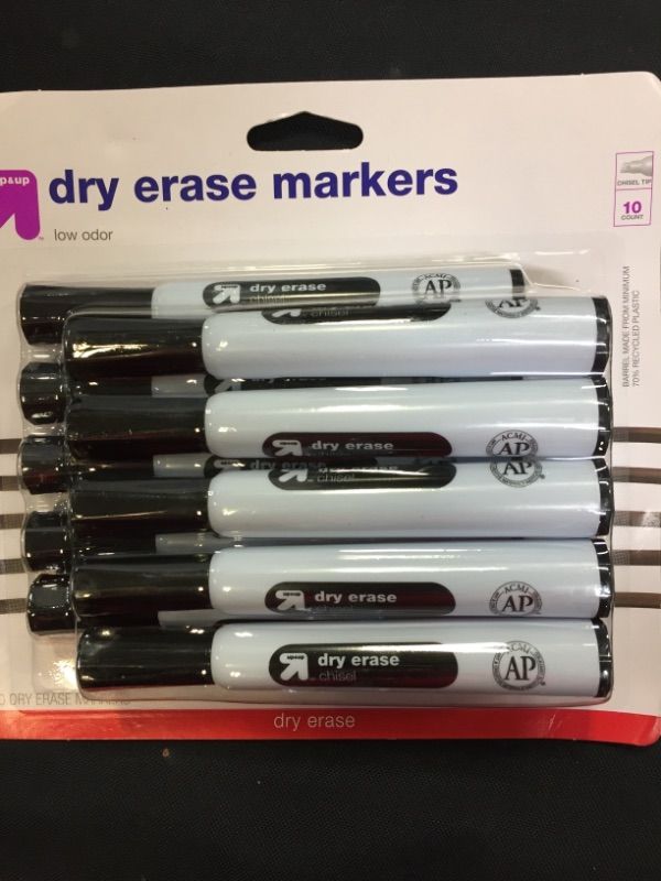 Photo 1 of 2 PACK-Black Dry Erase Markers - 10 Count - up & up
