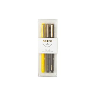 Photo 1 of Post-it 3ct Felt Tip Colored Pen Set Yellow/Gray/Charcoal/Purple