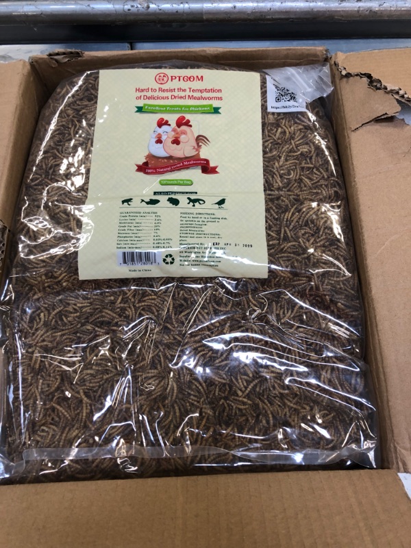 Photo 2 of 10lbs Bulk Non-GMO Dried Mealworms for Reptile , Tortoise ; Amphibian ,Lizard ;Wild Birds; Chichens; Duck etc
