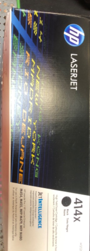Photo 2 of Original HP 414X Black High-yield Toner Cartridge | Works with HP Color LaserJet Enterprise M455dn, MFP M480f; HP Color LaserJet Pro M454 Series, HP Color LaserJet Pro MFP M479 Series | W2020X
