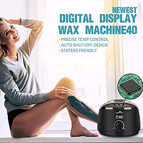 Photo 1 of  Waxing Kit- Digital Wax Warmer Hair Removal Kit- 2 Packs of Wax Beads Wax Machine - Wax Pots Professional for All Hair Types- Eyebrow- Facial- Bikini
