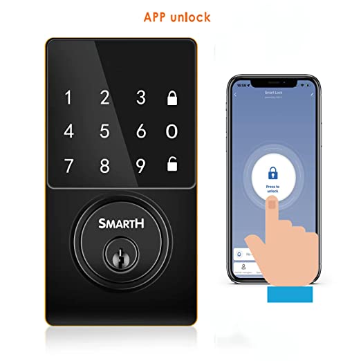 Photo 1 of ARONTIME Smart Door Lock with Blutooch,Keyless Entry Door Lock on The App Control,Electronic Door Lock, Bluetooth Electronic Deadbolt(133*74*28mm)
