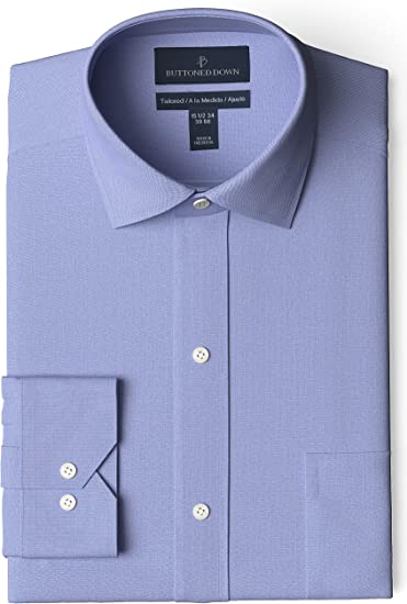 Photo 1 of Buttoned Down Men's Tailored Fit Spread Collar Solid Non-Iron Dress Shirt
