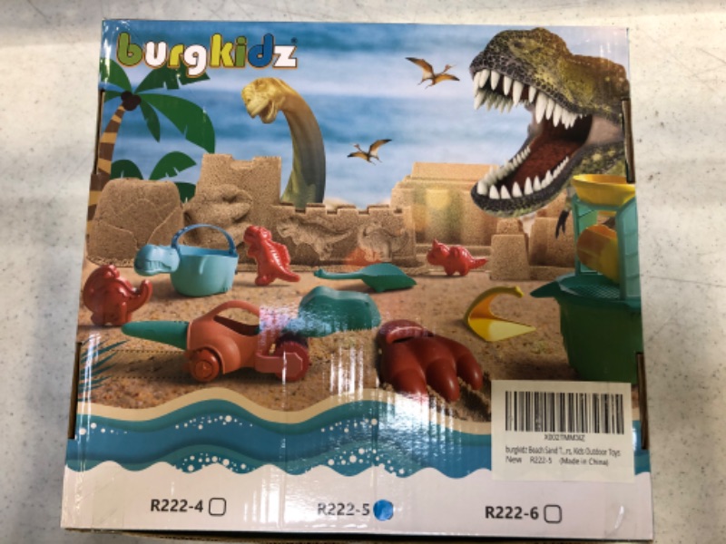 Photo 2 of burgkidz Kids Beach Toys Sand Toys Set, Dinosaur Theme Beach Toys, Toddlers Sand Water Wheel, Beach Molds, Beach Bucket Shovel Tool Kit, Sandbox Toys for Kids, Outdoor Toys for Toddlers Age 3 4 5 6
