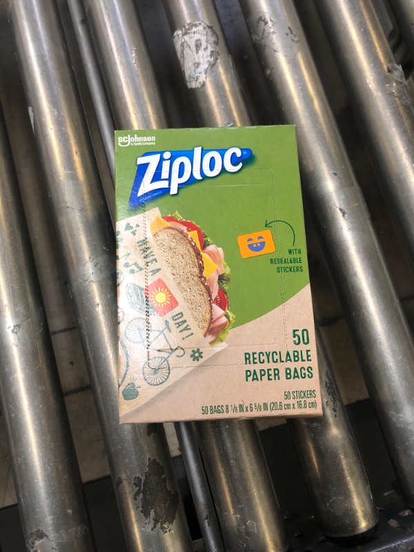 Photo 2 of Ziploc Paper Bags, Recyclable - 50 bags