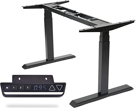 Photo 1 of Fromann Electric 3 Tier Legs Dual Motor Desk Base - Sit Stand up Standing Height Adjustable Desk Frame for Home and Office
