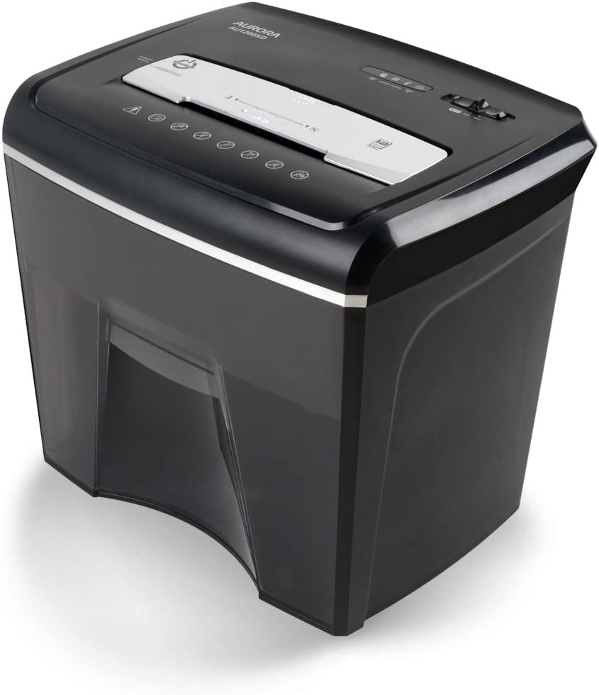 Photo 1 of Aurora AU1200XD Compact Desktop-Style 12-Sheet Crosscut Paper and CD/Credit Card/ Junk Mail Pullout Basket Shredder
