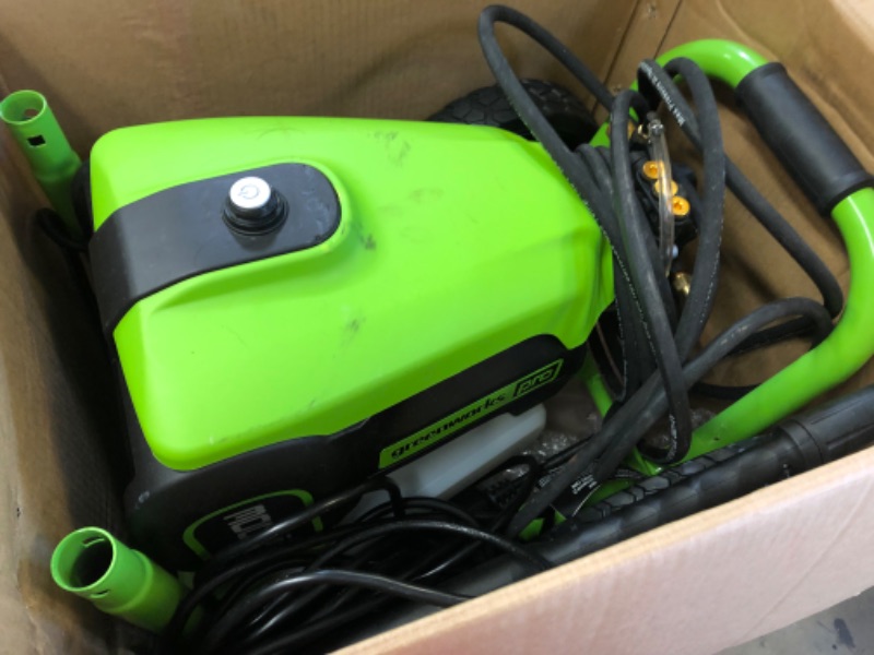 Photo 3 of Greenworks 3000 PSI (1.1 GPM) TruBrushless Electric Pressure Washer (PWMA Certified) & 3300 PSI Universal Pressure Washer Spray Tip Attachments (5 Pack) 5202402
