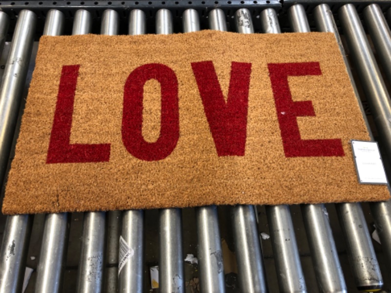 Photo 2 of 1'6"x2'6" Love Doormat Red - Threshold™
