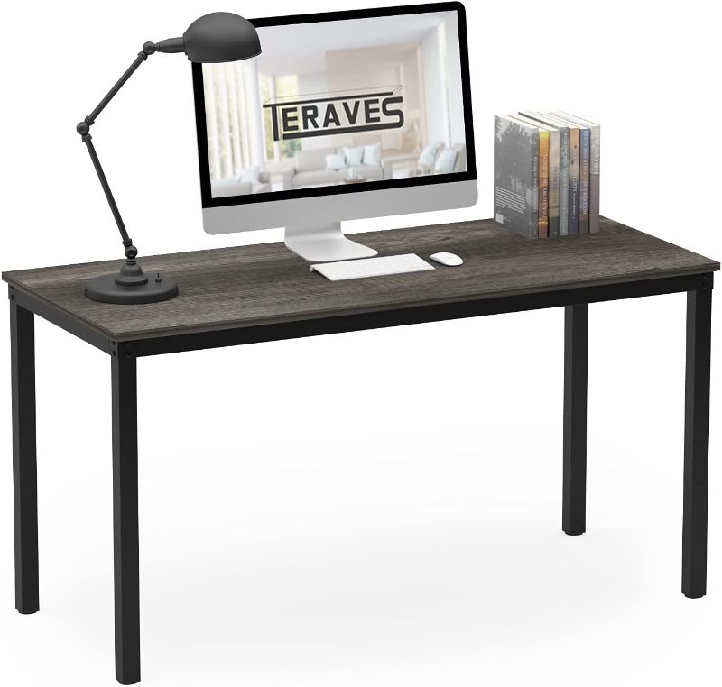 Photo 1 of Teraves Computer Desk/Dining Table Office Desk Sturdy Writing Workstation for Home Office (39.37“, Black Oak)
