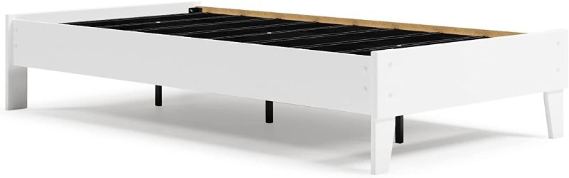 Photo 1 of **PARTS ONLY**Signature Design by Ashley Flannia Modern Casual Youth Platform Bed Frame, Twin, White
