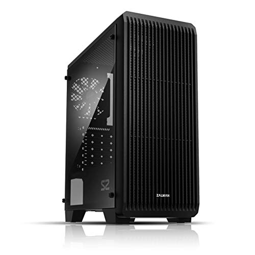 Photo 1 of Zalman S2 ATX Mid Tower Computer/PC Case with Full Acrylic Tinted Side Panel, Three 120mm Fan Pre-Installed, Black