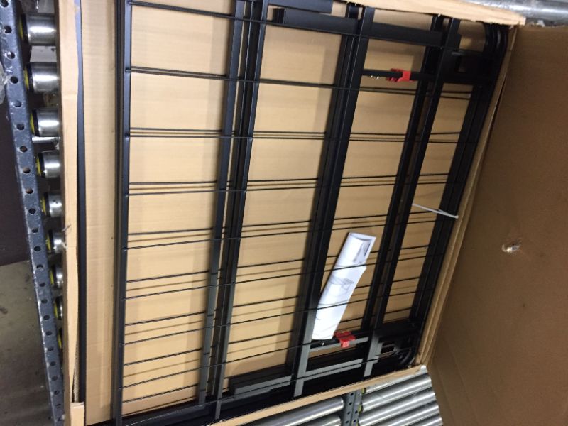 Photo 1 of Amazon Basics Foldable, 18" Black Metal Platform Bed Frame with Tool-Free Assembly, No Box Spring Needed - Twin
