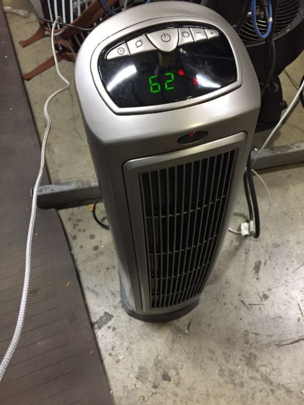 Photo 3 of Lasko 1500W Digital Ceramic Space Heater with Remote, 755320, Silver