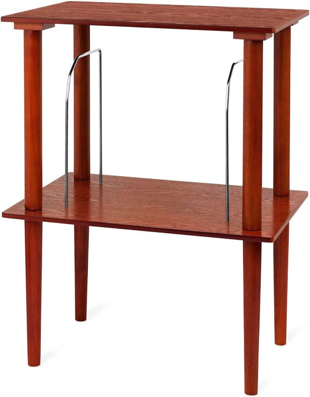 Photo 1 of Brand: Victrola Small Retro Wooden Turntable Stand Table Record Player Vinyl Dividers LP Storage