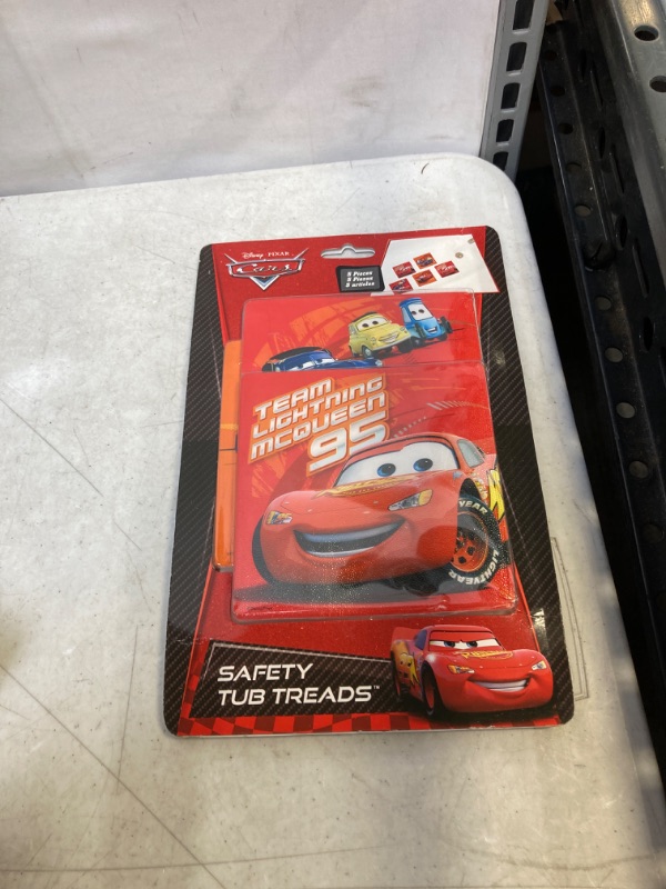Photo 2 of Disney Cars Race Car Safety Tub Treads Skid Resistant Suction Cups Bath 5 Pieces