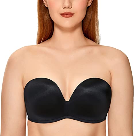 Photo 1 of CALVENA Women's Slightly Lined Lift Support Plus Size Lace Push up Strapless Bra
SIZE 36 A 
