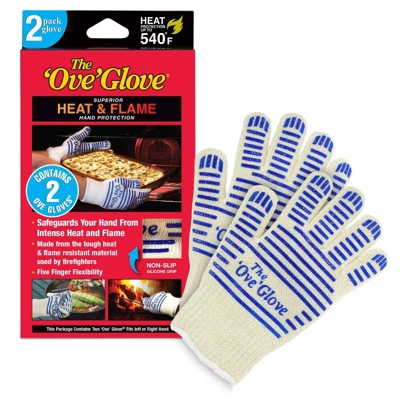 Photo 1 of 2pk Oven Mitt White/Blue - The 'Ove' Glove

