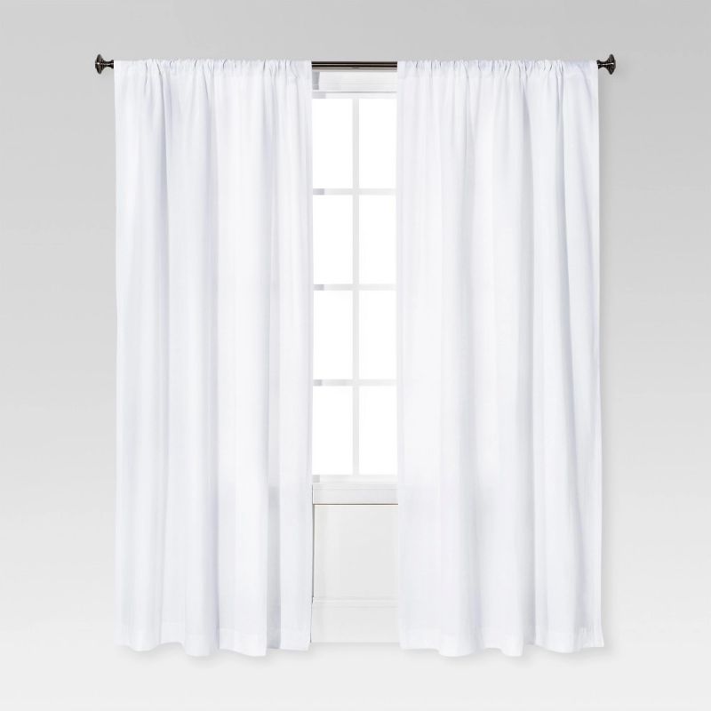 Photo 1 of 
1pc 54"x84" Light Filtering Farrah Window Curtain Panel - Threshold™
Size: 54"W x 84"L
Color: white