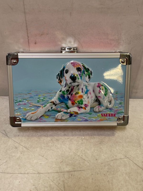 Photo 1 of Metal Pencil Box Sparkle Painted Puppy - Vaultz

