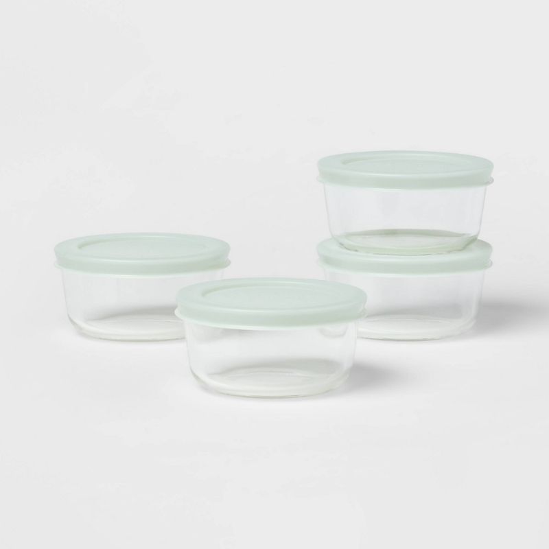 Photo 1 of 1 Cup 4pk Round Glass Food Storage Container Set - Room Essentials™
(factory' sealed)