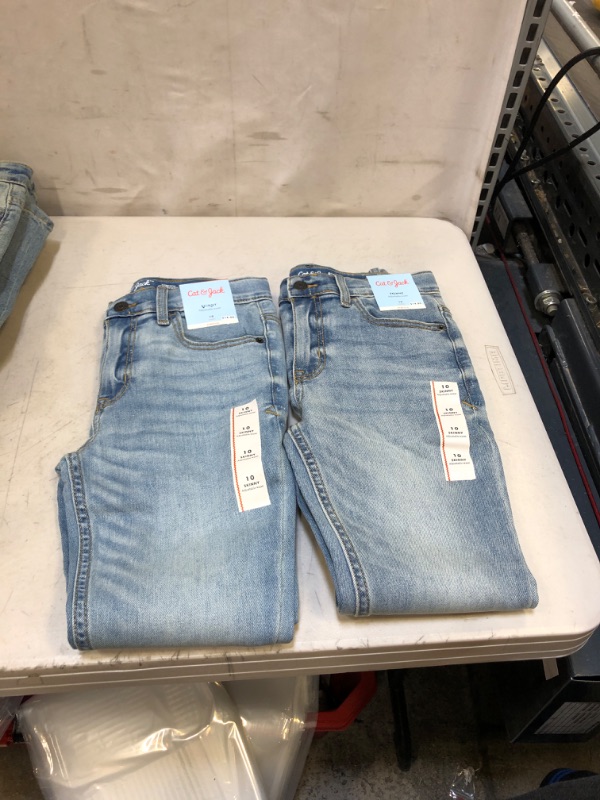 Photo 1 of 2 COUNT KIDS SIZE 10 SKINNY JEANS 