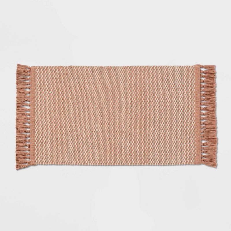 Photo 1 of 20"x32" Handloom Bath Rug - Threshold™
