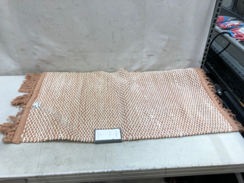 Photo 2 of 20"x32" Handloom Bath Rug - Threshold™
