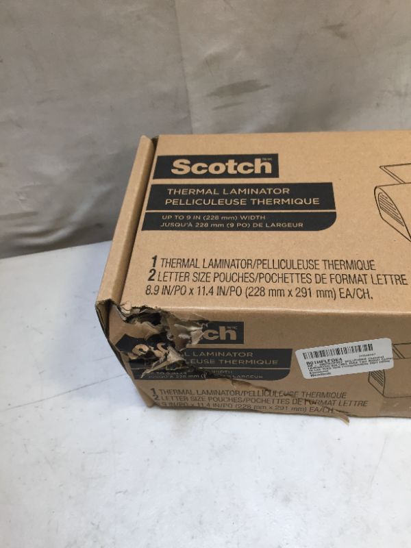 Photo 8 of Scotch Thermal Laminator TL901X (BOX IS DAMAGED BUT ITEM, IS NEW)