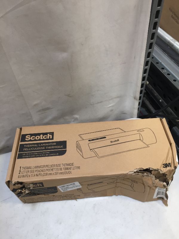 Photo 5 of Scotch Thermal Laminator TL901X (BOX IS DAMAGED BUT ITEM, IS NEW)