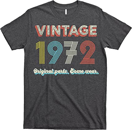 Photo 1 of 50th Birthday Gift for Men 1972 Vintage Original Parts Retro Fonts Shirt
size  2xl 