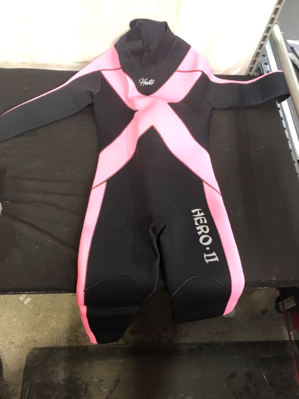 Photo 1 of HEVTO shorty wetsuit women 3/2mm neoprene short wet suit keep warm in cold water for surfing swimming diving size 8 