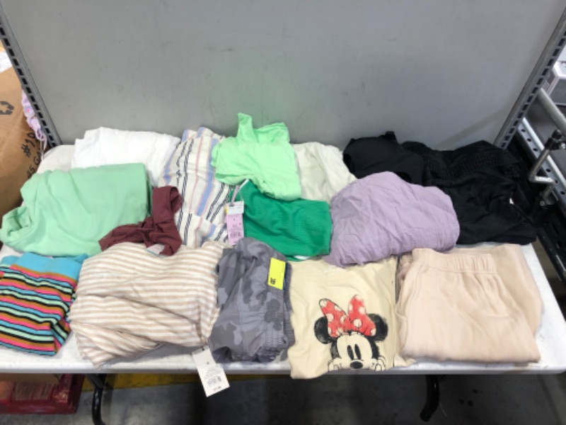 Photo 1 of BOX LOT---- VARIOUS WOMEN CLOTHING ITEMS AND SIZES