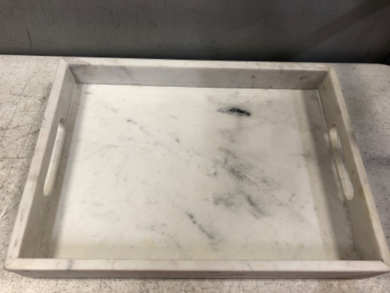 Photo 4 of 14" x 10" Decorative Marble Rectangle Tray MARBLE - Project 62™

