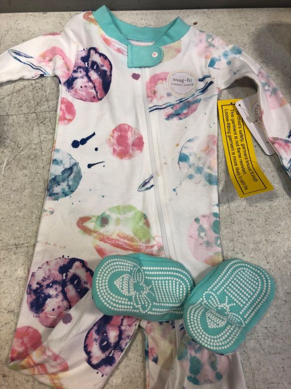 Photo 2 of  Tie Dye Galaxy Organic Cotton Pajamas - Burt's Bees Baby Sz 12m