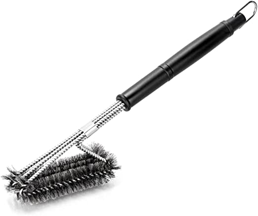 View 1 of JCL Grill Brush BBQ Cleaning Tool, Totally Rust Stainless Steel Grill Accessories with Effective Breaks up Gunk, Good Gifts for Barbecue Lover, Safe on Steel, Porcelan, Iron, Ceramic
