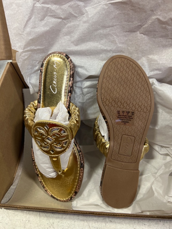 Photo 2 of Circus by Sam Edelman Women's Canyon Flat Sandal***GOLD- WOMEN'S SIZE 7