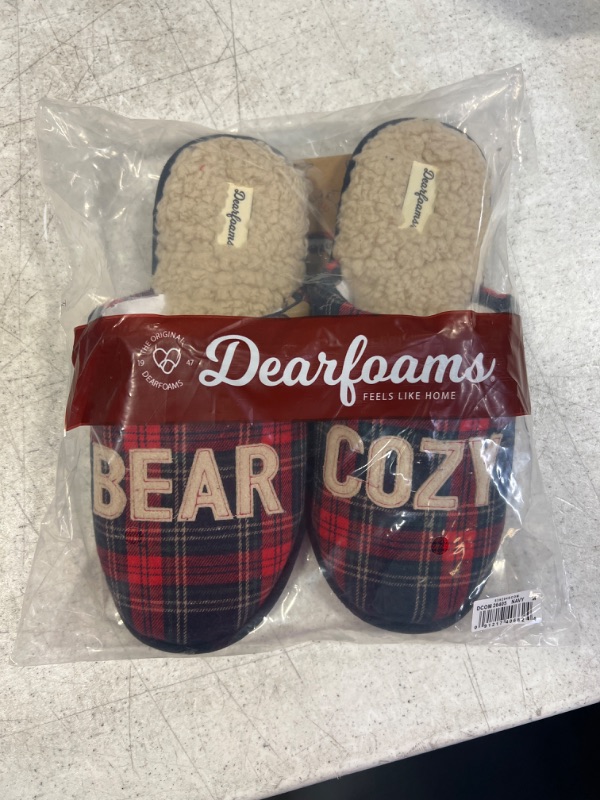 Photo 2 of Dearfoams Unisex-Adult Family Collection Bear Moods Slipper*** SIZE MEDIUM (MEN'S 9-10, WOMEN'S 11-12)