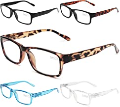 Photo 1 of 100 CLASSIC 4 Pack Reading Glasses for Men and Women Blue Light Blocking Computer Readers Spring Hinge Anti Glare Eyeglasses Styles may vary