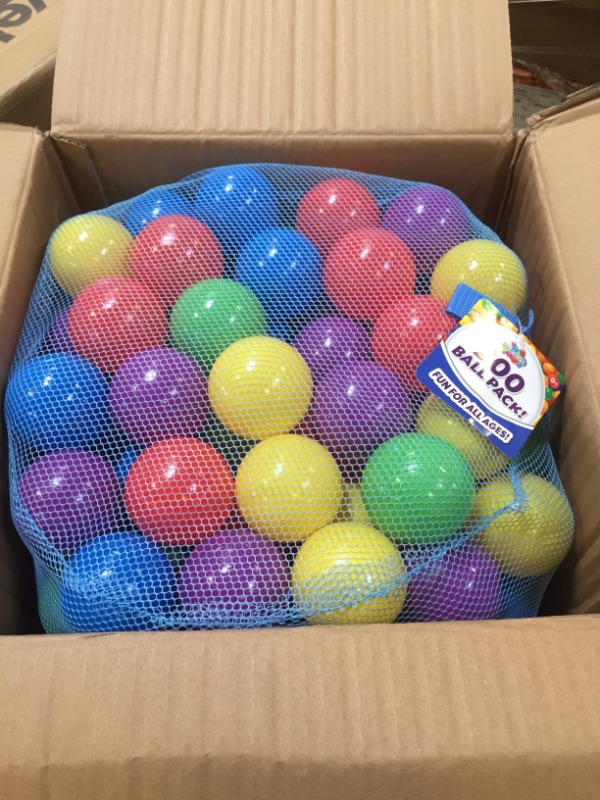Photo 1 of 200 Ball Pit Balls for Kids – Plastic Ball Refill Pack for Kids | Phthalate and BPA Free Non-Toxic Plastic Ball Pack | Reusable Storage Bag with Zipper – Sunny Days Entertainment
