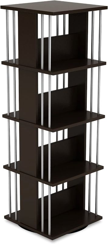View 1 of Atlantic Typhoon Media Storage Spinner, Space-Saving 360-Degree Rotation, Organize & Protect Prized Media & Memorabilia Collections, PN 82635716 – Espresso
