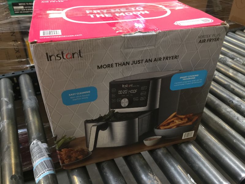 Photo 6 of Instant Vortex Plus 4-in-1, 4QT Air Fryer Oven, From the Makers of Instant Pot with Customizable Smart Cooking Programs, Nonstick and Dishwasher-Safe Basket, App With Over 100 Recipes, Stainless Steel
