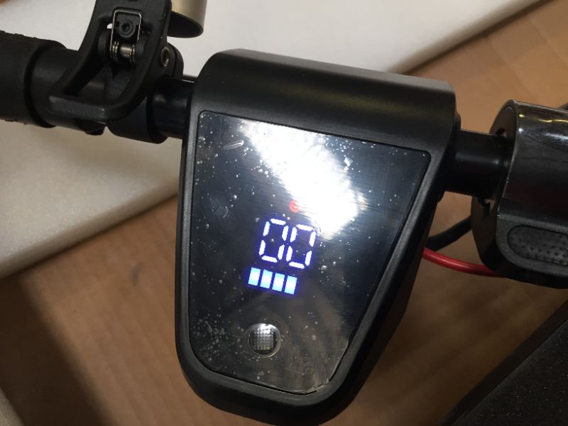 Photo 1 of Electric Scooter, Foldable Electric Scooter for Adults, 350W Motor, 2 Gears, Max Speed 18.6MPH, Solid Tires One-Step Fold for Commute and Travel (Black)
