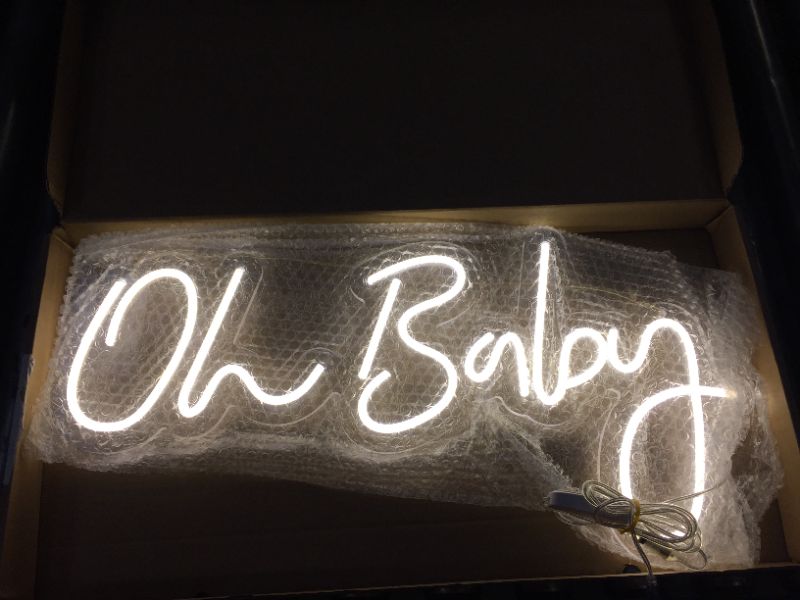 Photo 2 of  Oh Baby Neon Sign 22''inches  x9''Inches 