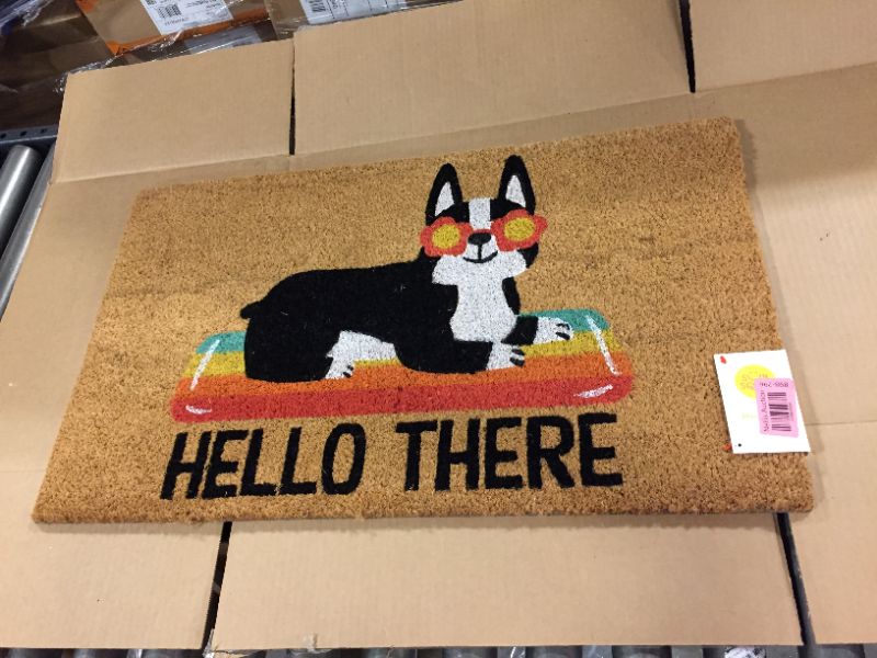 Photo 3 of 18'' inches x 30'' inches Hello Summer Dog Doormat Natural - Threshold