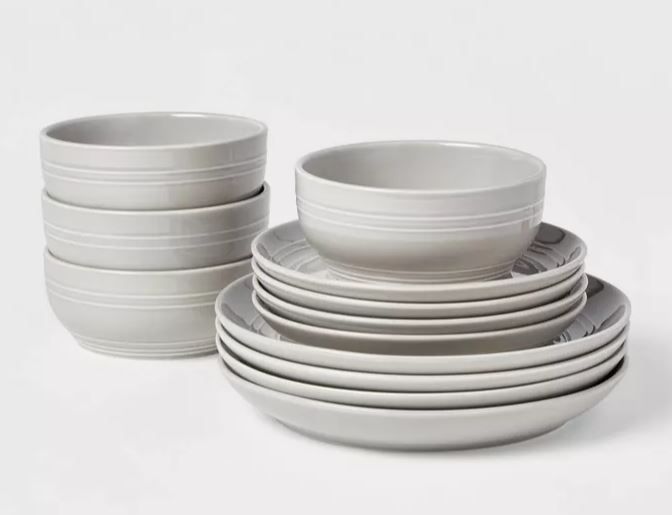 Photo 1 of 12pc Stoneware Westfield Dinnerware Set - Threshold™

