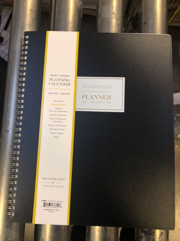 Photo 2 of 2022-23 Academic Planner Weekly/Monthly Wirebound 8.5x11 Black - The Home Edit for Day Designer